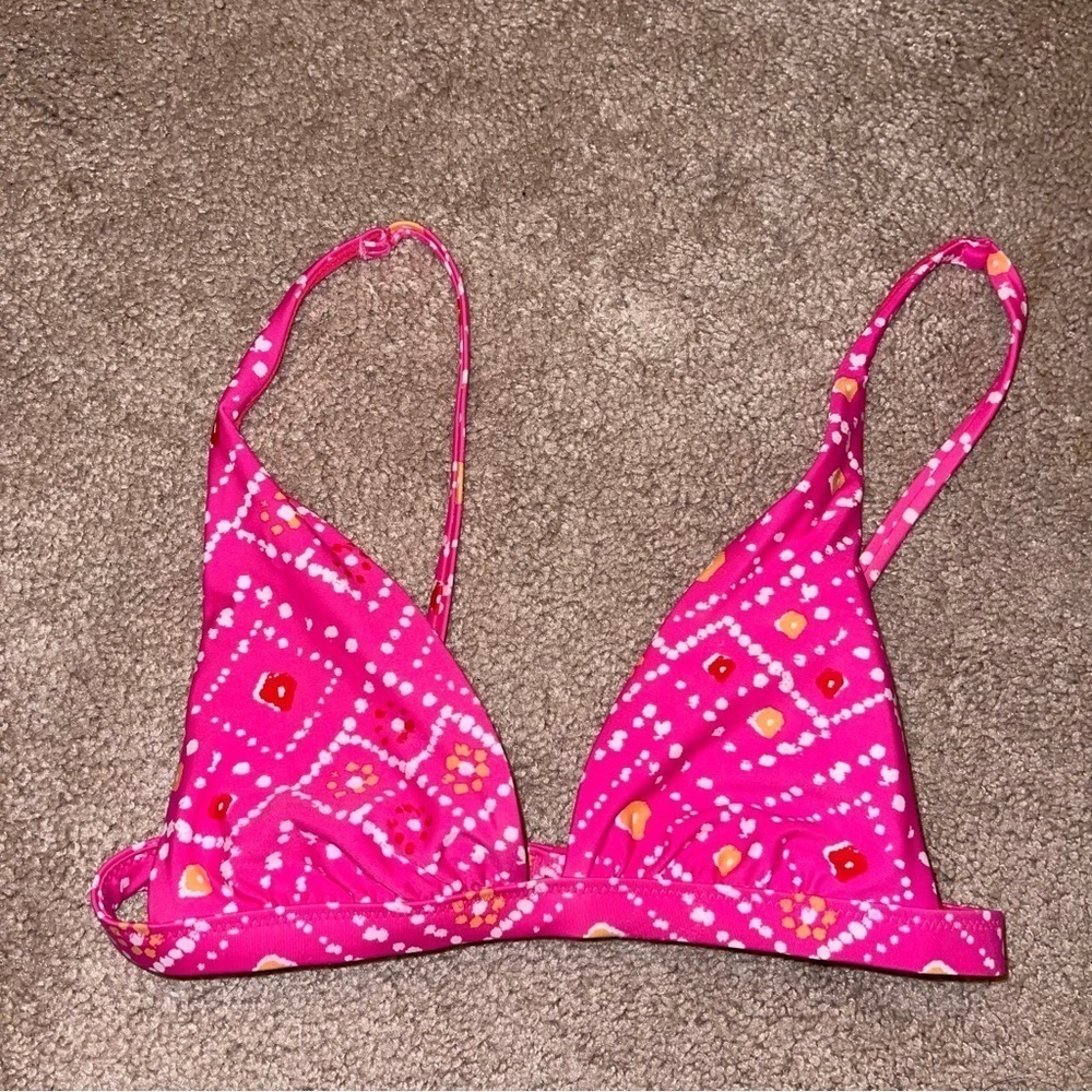 𝅺aerie Printed Plunge Bikini Top XSS